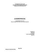 Referāts 'Jugendsprache', 1.