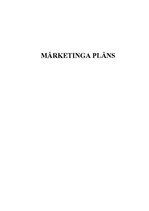 Referāts 'Mārketinga plāns', 1.