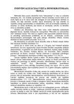Referāts 'Individualizācijas vieta demokrātiskajā skolā', 1.