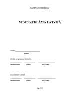 Referāts 'Vides reklāma Latvijā', 1.