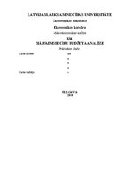 Referāts 'Mājsaimniecību budžeta analīze', 1.