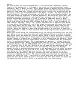 Eseja 'Analyse of Sylvia', 1.