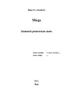 Referāts 'Miegs', 1.
