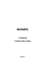Referāts 'Pieci mākslinieki. Trīs mākslas darbu analīzes', 1.