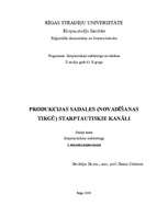 Konspekts 'Produkcijas sadales (novadīšanas tirgū) starptautiskie kanāli', 1.