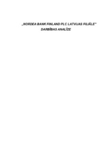 Referāts 'Bankas "Nordea Bank Finland PLC" Latvijas filiāles darbības analīze', 1.