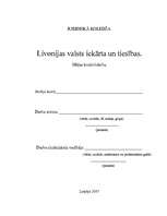 Konspekts 'Livonijas valsts iekārta un tiesības', 1.