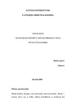 Konspekts 'Onkoloģisko pacientu sociālā rehabilitācija', 1.