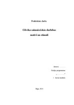 Referāts 'Cilvēka saimnieciskās darbības motīvi un stimuli', 1.