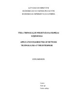 Diplomdarbs 'Tīkla tehnoloģiju pielietošanas iespējas uzņēmumos', 1.