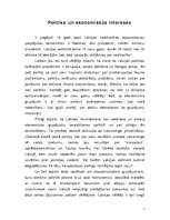 Konspekts 'Politika un ekonomiskās intereses', 1.