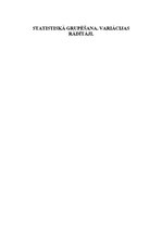 Konspekts 'Statistiskā grupēšana. Variācijas rādītāji', 1.