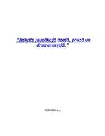 Referāts 'Ieskats jaunākajā dzejā, prozā un dramaturģijā', 1.