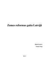 Referāts 'Zemes reformas gaita Latvijā', 1.