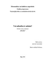 Referāts 'Vai mīlestība ir māksla', 1.