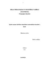 Diplomdarbs 'Spēles izziņas darbības sekmēšanai matemātikas stundās 1.klasē', 1.