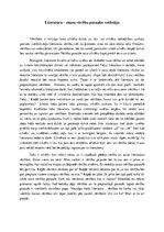 Eseja 'Literatūra - manu vērtību pasaules veidotāja', 1.