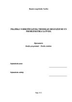 Diplomdarbs 'Prasības nodrošinājuma tiesiskais regulējums un problemātika Latvijā', 1.