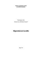 Konspekts 'Hipotekārais kredīts', 1.