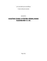 Referāts 'Sadzīves žanra attīstība Nīderlandes glezniecībā 16. gs.', 1.
