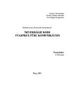 Referāts 'Neverbālie kodi starpkultūru komunikācijā', 1.