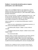 Eseja 'Pasākumi, lai samazinātu atmosfēras gaisa un augsnes piesārņojumu, kuru rada tra', 1.