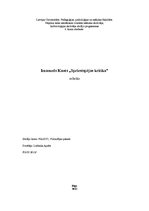 Referāts 'Imanuels Kants "Spriestspējas kritika"', 1.