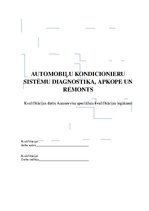 Diplomdarbs 'Automobiļu kondicionieru sistēmu diagnostika, apkope un remonts', 1.