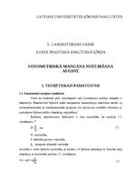 Referāts 'Fotometriskā mangāna noteikšana augsnē', 1.