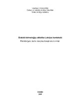 Eseja 'Globālā tehnoloģiju attīstība Latvijas kontekstā', 1.