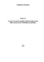 Referāts 'Valsts un pašvaldības dzīvojamo māju privatizācijas vispārīgā kārtība', 1.