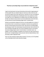 Eseja '"They Always Say Time Changes Things, but You Actually Have to Change Them Yours', 1.