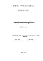 Referāts 'Pierādījumi kriminālprocesā', 1.