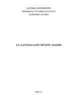 Referāts 'AS "Latvijas gāze" finanšu analīze', 1.