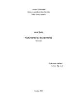 Konspekts 'Kultūras teoriju daudzveidība - evolūcija', 1.