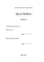 Referāts 'Ķīlas tiesības', 1.
