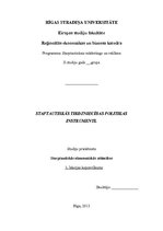 Konspekts 'Starptautiskās tirdzniecības politikas instrumenti', 1.