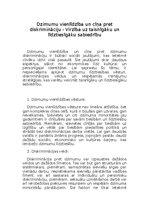 Eseja 'Dzimumu vienlīdzība un cīņa pret diskrimināciju', 1.