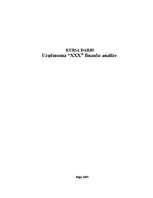 Referāts 'Uzņēmuma “XXX” finanšu analīze', 1.