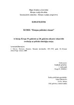 Konspekts 'Eiropa 19.gadsimtā un 20.gadsimta sākumā: industriālā revolūcija un politisko id', 1.