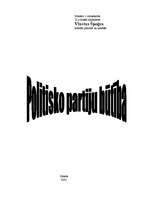 Referāts 'Politisko partiju būtība', 1.