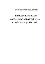 Referāts 'Silikātu rūpniecība Mazsalacas apkārtnē 19.gadsimta beigās un 20.gadsimta sākumā', 1.