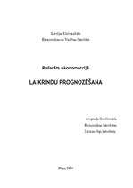 Referāts 'Laikrindu prognozēšana', 1.