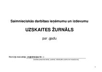 Konspekts 'Saimnieciskās darbības ieņēmumu un izdevumu uzskaites žurnāls', 3.
