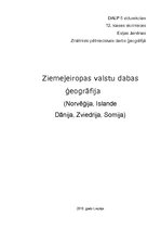 Referāts 'Ziemeļeiropas valstu dabas ģeogrāfija', 1.