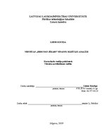 Referāts 'Viesnīcas "Hercogs Jēkabs" finanšu rādītāju analīze', 1.