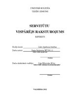 Referāts 'Servitūtu vispārējs raksturojums', 1.