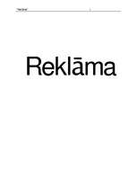 Konspekts 'Reklāma', 1.