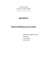 Referāts 'Banku kreditēšanas process Latvijā', 1.