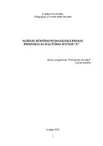 Prakses atskaite 'Agrīnās bērnības pedagoģiskā prakse', 1.